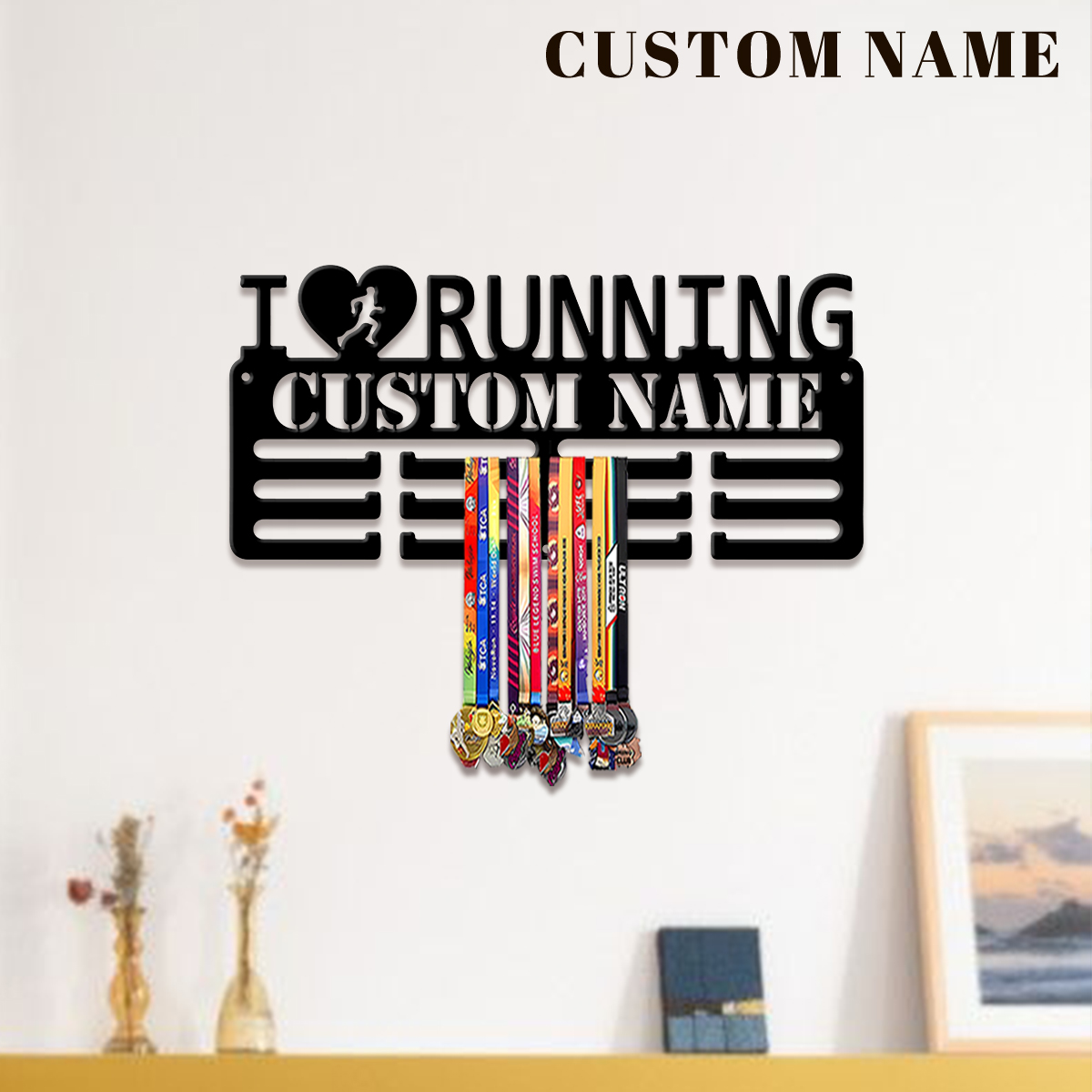 Badminton Zone - Rak Pajangan Medali Logam Kustom I