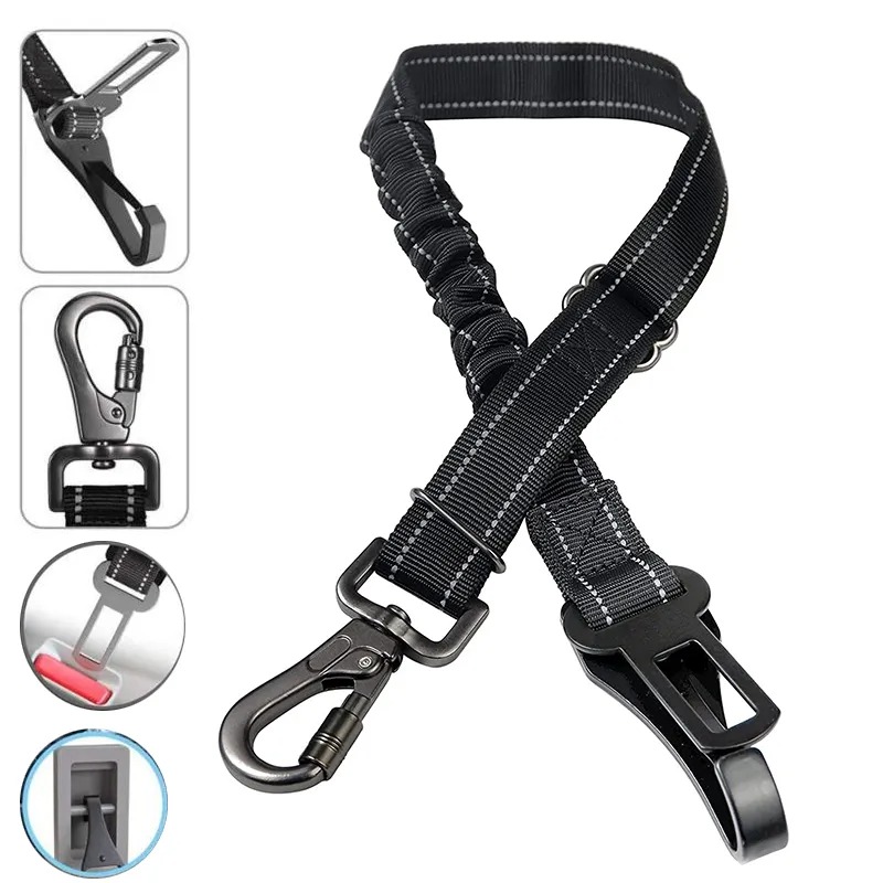 String Tension Clip - Sabuk pengaman mobil anjing peliharaan 3