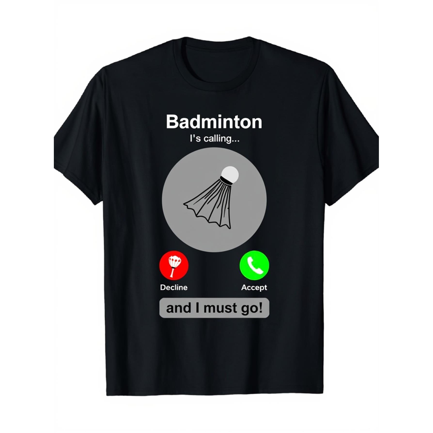 Kaos Grafis Lucu Bertema Badmi - Badminton Is Calling ulasan dan harga
